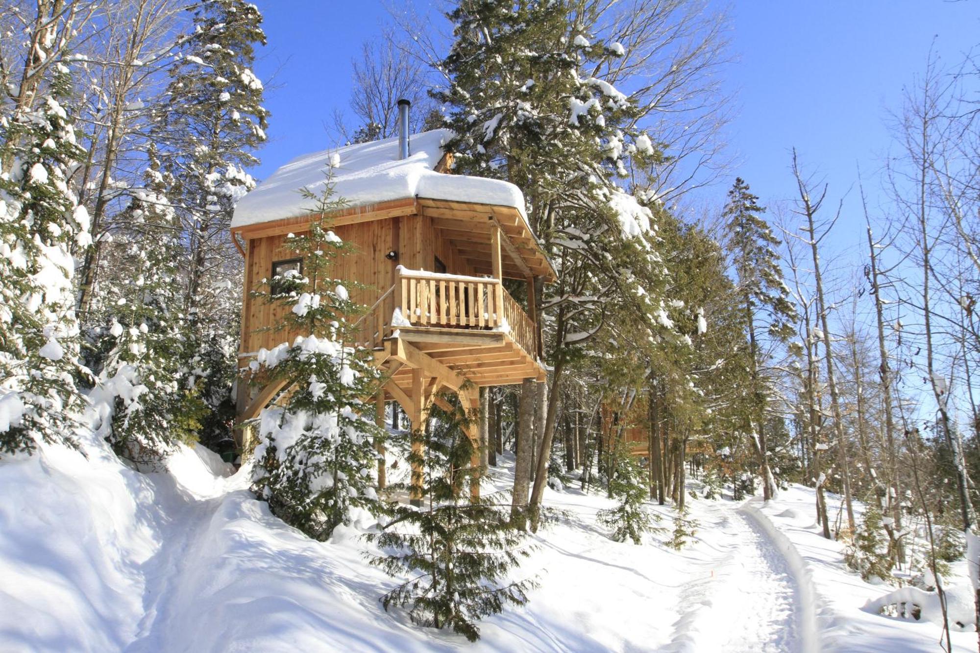 Les Cabanes Du Trappeur Wentworth-Nord Exterior foto